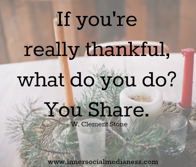 If you're really thankful, what do you do